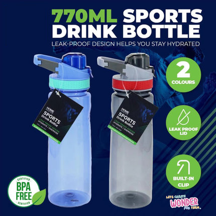 Sports Drink Water Bottle with Clipped Handle 770ml