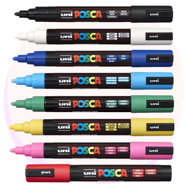 Posca Marker PC-5M, uni posca paint pens, posca medium markers, art supplies, back to school, Preferred Supplier, school supplies, art and craft,