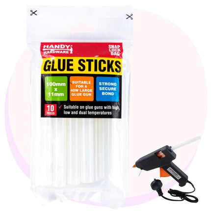 Glue Gun 40W Refilll Sticks, 100mm x 11mm 10 Pack