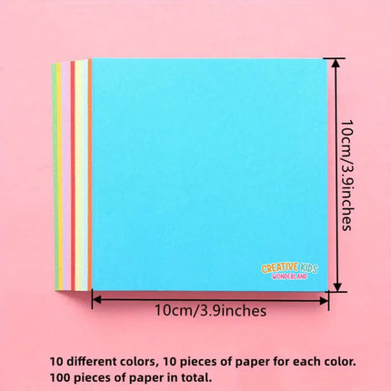 00sheets Colorful Origami Handmade Origami Paper Cutting Paper Copy Paper Printing Paper Creative DIY Solid Color Paper