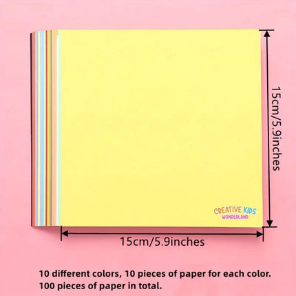00sheets Colorful Origami Handmade Origami Paper Cutting Paper Copy Paper Printing Paper Creative DIY Solid Color Paper