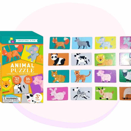Animal Puzzle Learning Toy 32 Pc