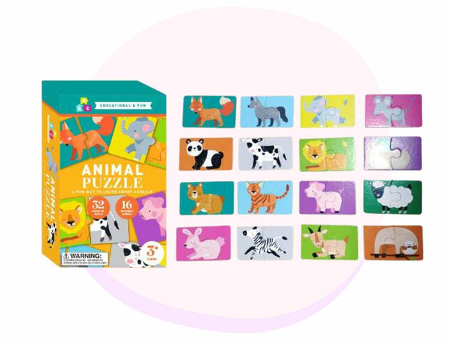 Animal Puzzle Learning Toy 32 Pc