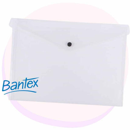 Document Wallet Display Button Close Bantex Clear