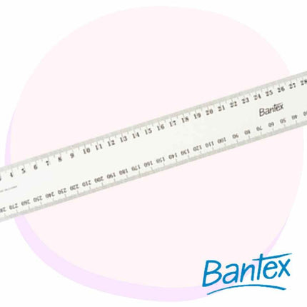 Bantex Plastic Ruler 30cm