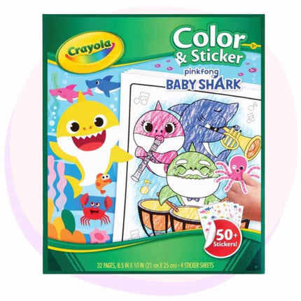 Baby Shark Crayola Color 'n Sticker | Back To School Supplies