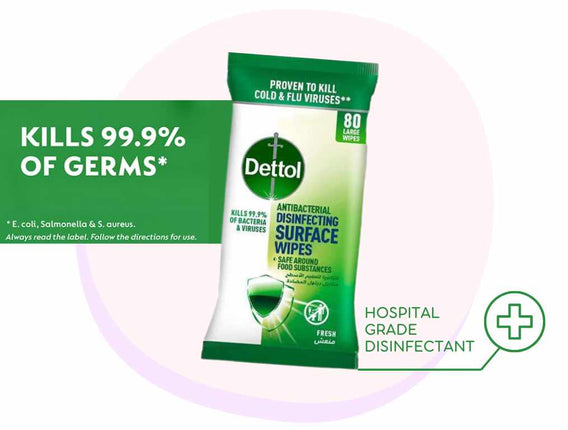 Dettol Fresh Antibacterial Wipes  | Back to School Supplies | Dettol cleaning wipes