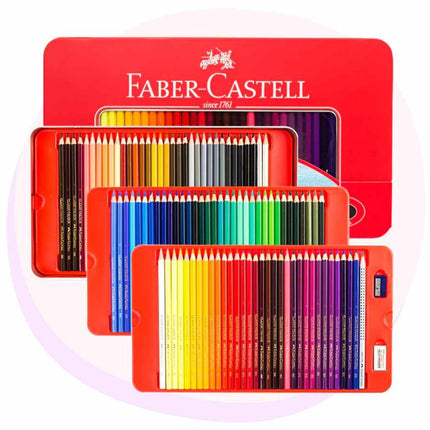 Faber Castell Classic 100 Colour Pencils Tin | Colour Pencils | Back to School Supplies