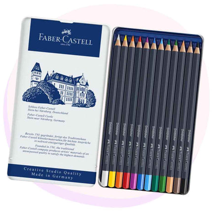 Faber Castell Goldfaber Aqua Watercolour pencil, tin of 12