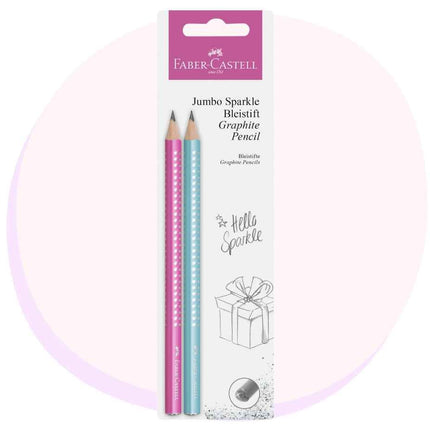 Faber Castell Jumbo Sparkle Graphite Pencil Pk2
