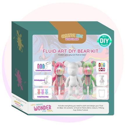 Fluid Art Bear DIY 6 Colour Kit