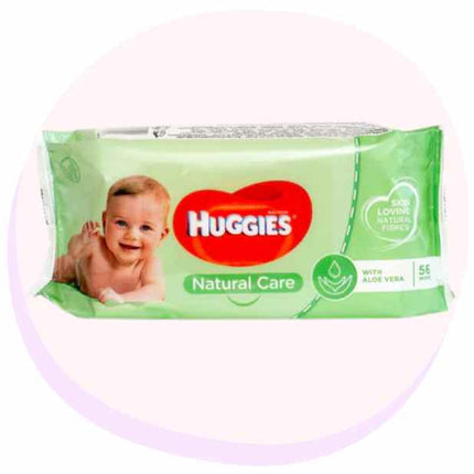 Huggies Aloe Natural Baby Wipes | Huggies Pure Soft Gentle Baby Wipes Aloe 56 Wipes Pack