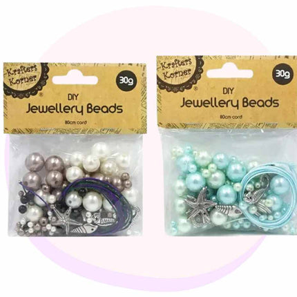 Jewellery Bead Kit - Metallic Peals