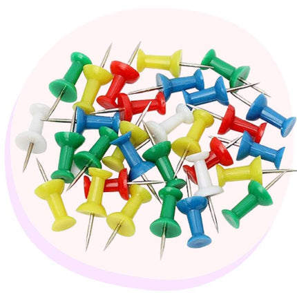 Push Pins Coloured Drawing Pins