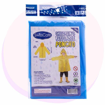 Kids School Waterproof Poncho Reusable