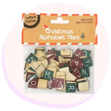 Letter Tiles Wood Learning Toys 100 Pack
