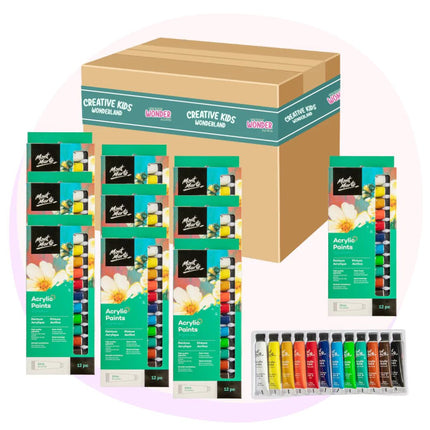 Acrylic Paint Set Mont Marte 12pc x 12ml