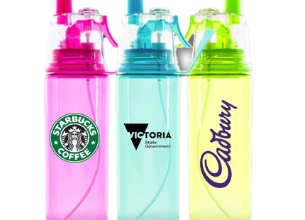 Water Bottle Kids with Misting Spray 600ml custom logo