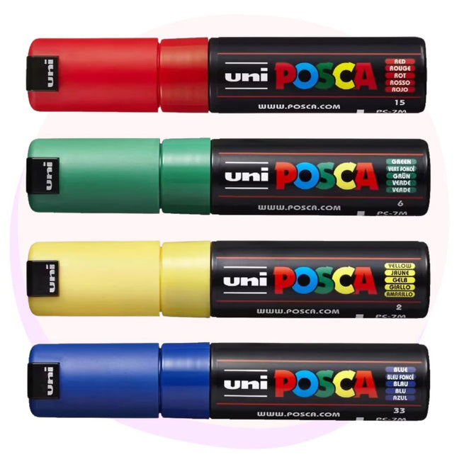 Μαρκαδόροι ζωγραφικής Posca Bold PC 8K Paint Markers Assorted 4 Pack