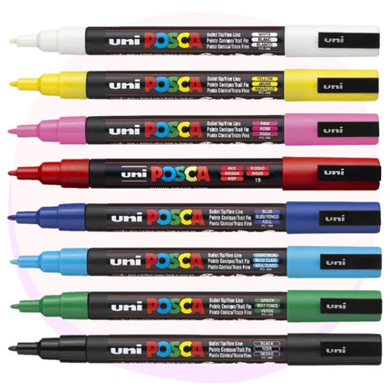 Posca Paint Pens PC 3M Assorted 8 Pack