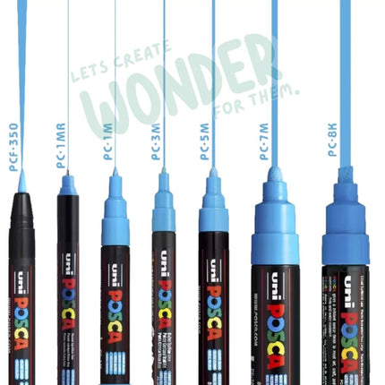Posca Paint Pens PC 5M Medium Fluorescent 4 Pack