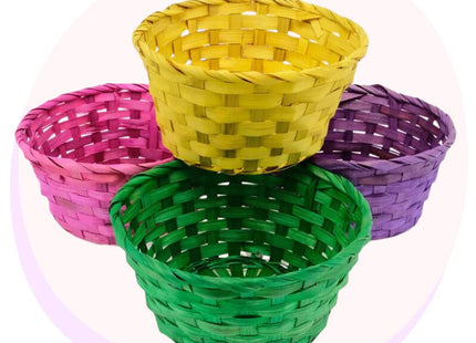 Basket Round Weave Coloured