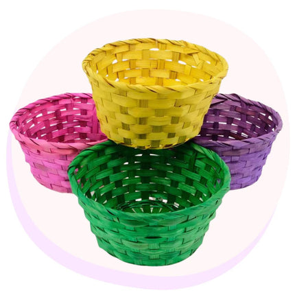Basket Round Weave Coloured