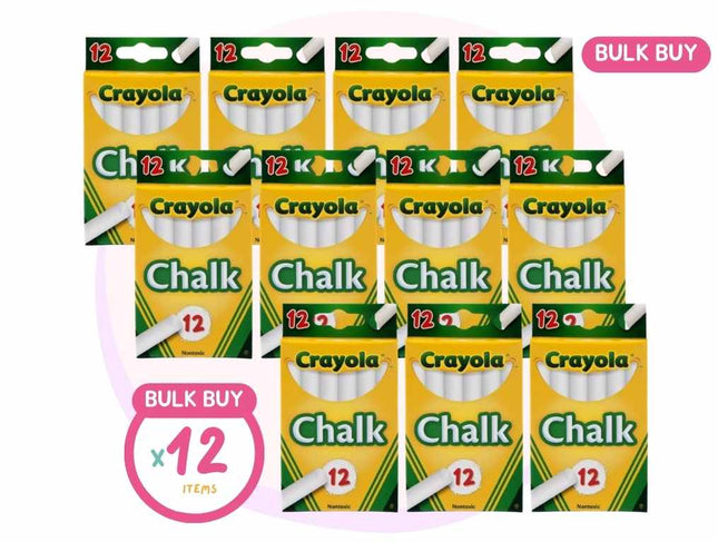 Crayola Chalk 12 Pack - White Colours