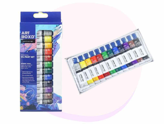 Oil Paint Colour Set 12 x 12ml Pack