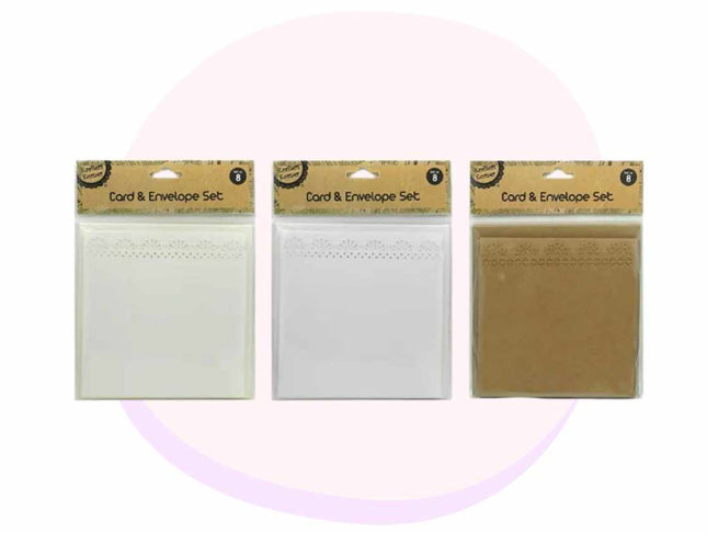 Cardmaking Pattern Edge Cards &amp; Envelopes Σετ DIY 15x15cm