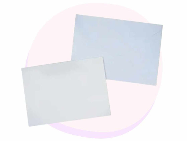 Cardmaking White Cards &amp; Envelopes Σετ DIY 10x15cm