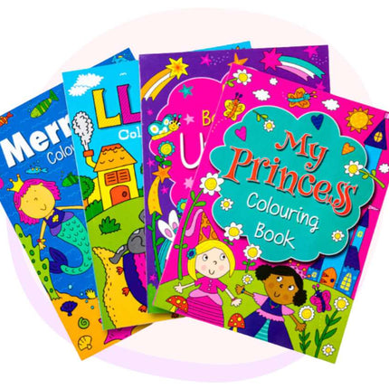 Unicorns Mermaids Princess Book Colouring A4 56 Pages