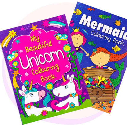 Unicorns Mermaids Princess Book Colouring Creative Kids Voucher