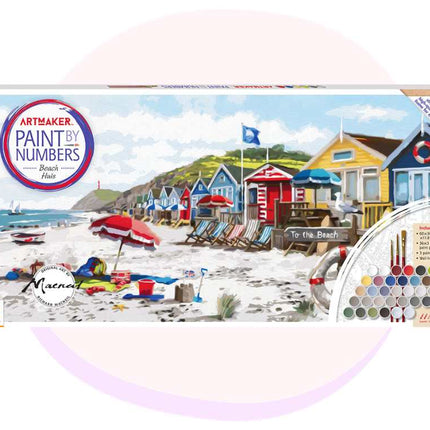 Paint by Number Canvas Beach Huts