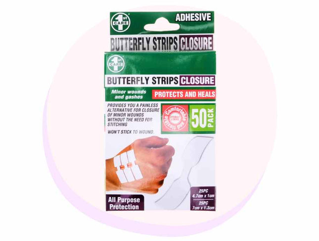 Butterfly Strips Closure 50 Pack