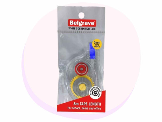 Belgrave Correction Tape 5mm x 8m - White