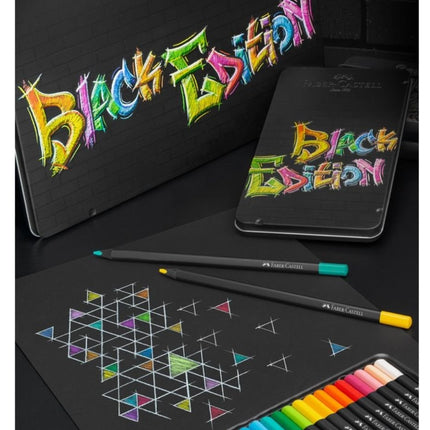 Faber-Castell Black Edition Colour Pencils Tin 24 Pack