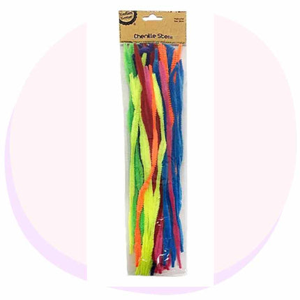 Pipe Cleaners Chenille Sticks Assorted 30 Pack