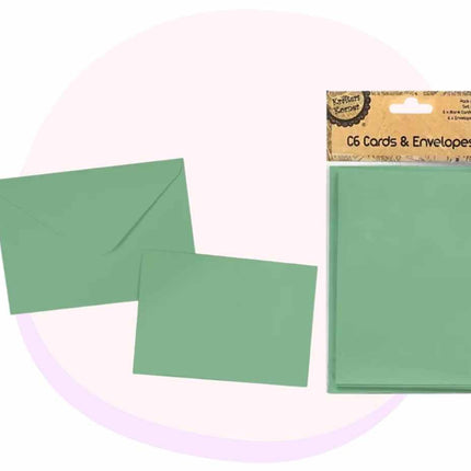 Cardmaking Coloured Cards & Envelopes DIY Set 11x16cm