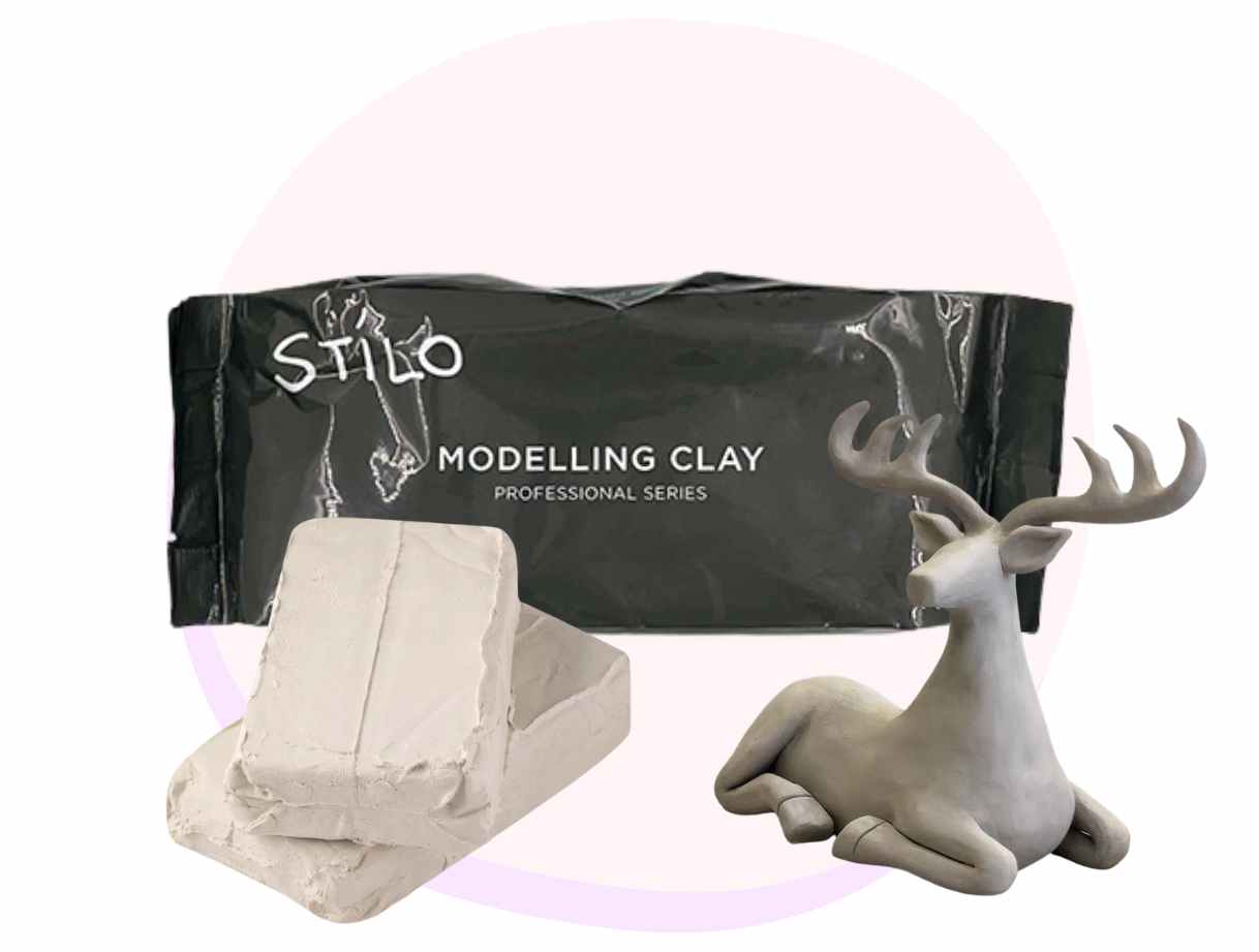 Modelling Air Dry Clay White School Pack 5 x 1kg Bucket