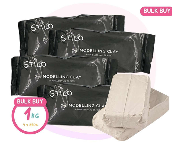 Stilo Air Dry Modelling Clay 1KG Bulk Buy, Art Supplies
