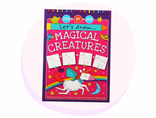 Learn to Draw Colouring Book Magical Creatures A4 56 Pages, back to school supplies, posca, faber castell
