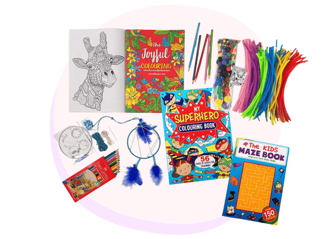150 Pcs Colouring Art Kit, Assorted Colouring Kit, Multi- Character Colouring  Kit for Girls, Art Set Colouring Kit, Colouring Kit for kids / Boys, Box Coloring  Kit 150 Pcs