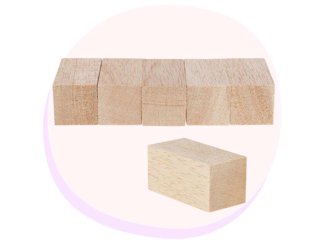 Balsa Wood Blocks - Pack of 6, Wood