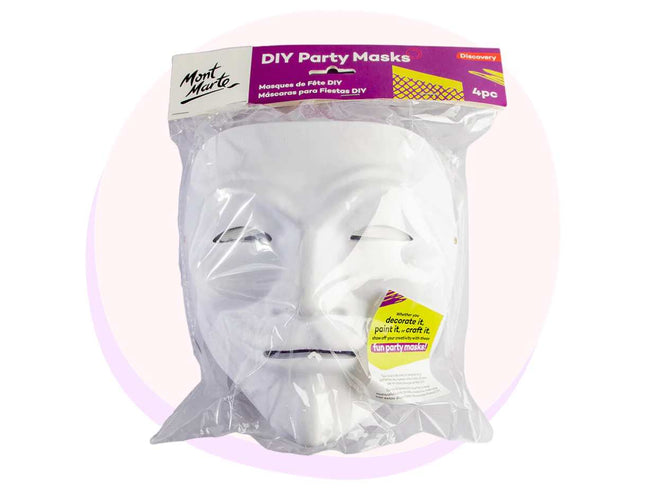 DIY Masks 4 Pack- Mime | Halloween Craft Masks | Art and Craft Masks