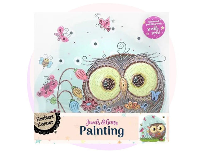 Diamond Painting Kit Owl Canvas 30x30cm