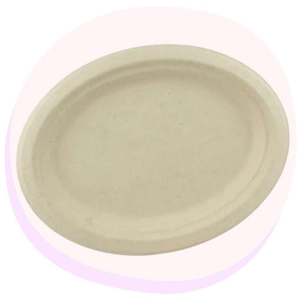 These Organic  disposable oval plates  BIODEGRADABLE
