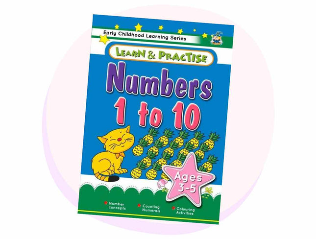 Early Childhood Learning Workbooks, Numbers 1 to 10