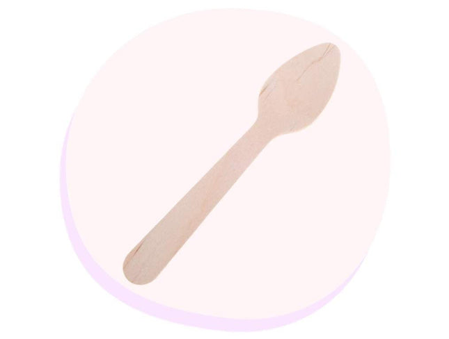 Eco-Friendly Disposable Wooden Teaspoon 50 Pack