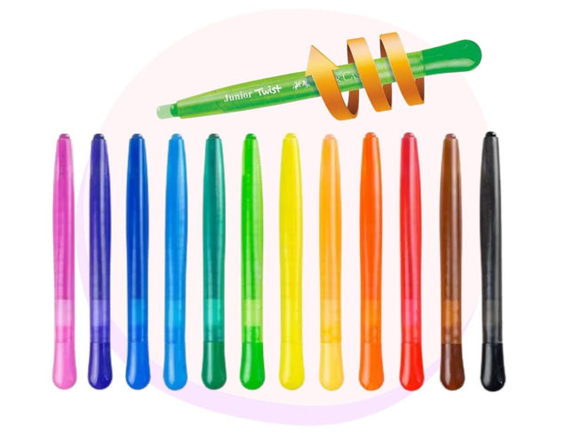 Faber Castell Junior Twist Crayons 12 Pack